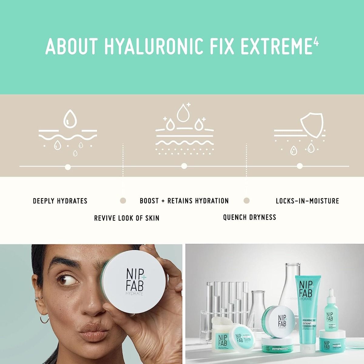 NIP+FAB HYDRATE HYALURONIC FIX EXTREME4 JELLY EYE PATCHES - 20 pairs