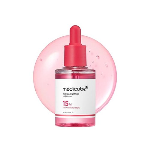 سيروم Medicube TXA + نياسيناميد 15% لتفتيح التصبغات وآثار الحبوب (30 مل)