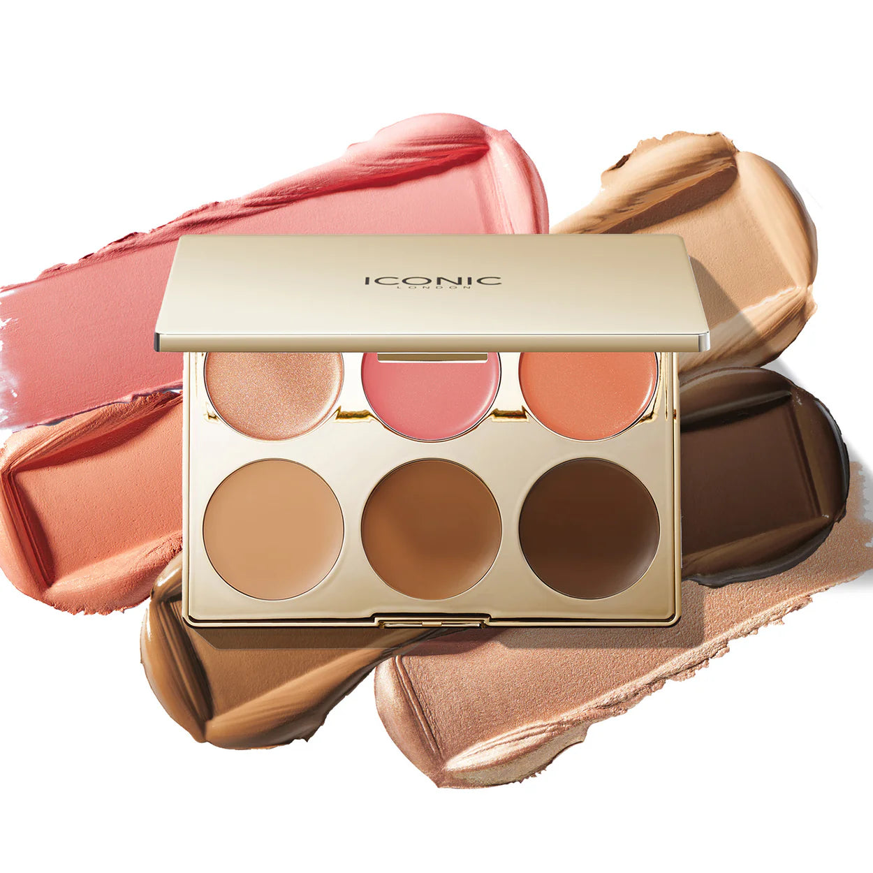 ICONIC LONDON - Multi-Use Cream Blush, Bronze and Highlight Palette - 6*3.2g